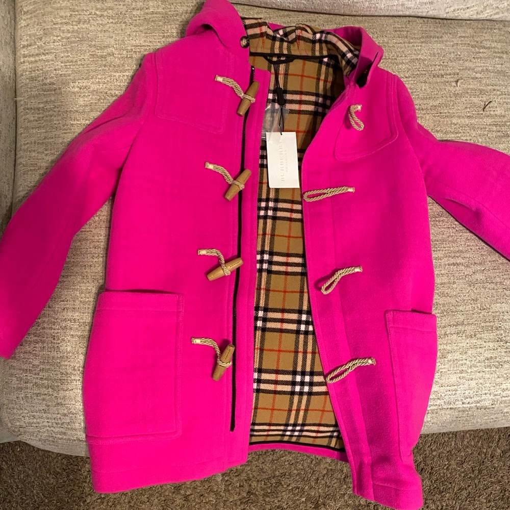 Girls Burberry Toggle Coat
